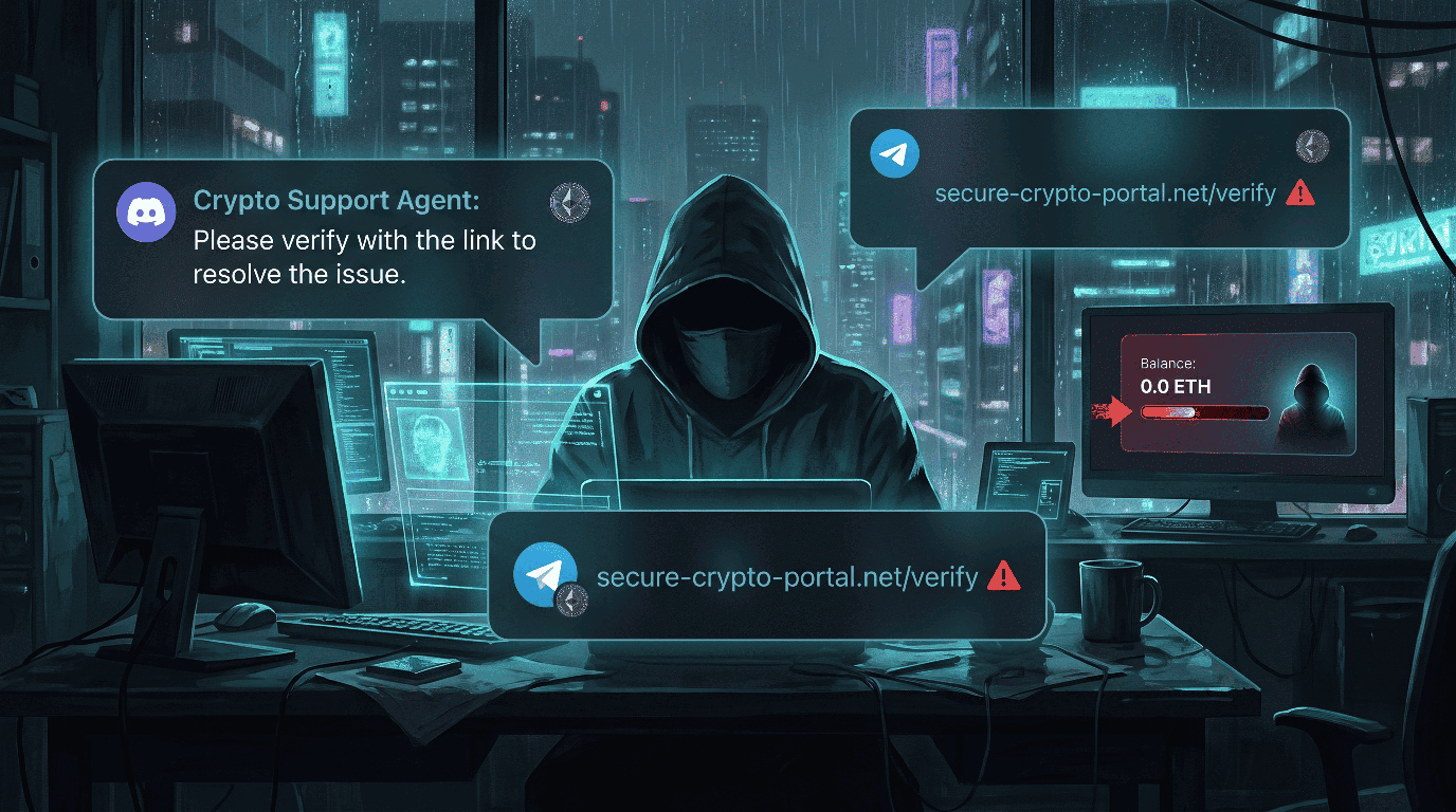Estafa de soporte cripto falso en Discord y Telegram: guía de recuperación